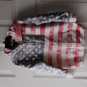 🚨B2G1 RALPH LAUREN Red White Blue Patriotic Hooded Jacket